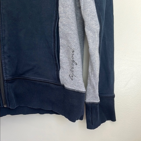 Good Move by Life Is Good Navy and Gray Women's Zip-Up Hoodie Large Semi-Fitted - Picture 3 of 9